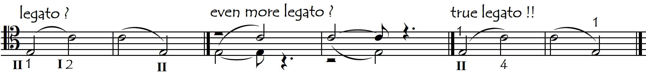 legato across or updown